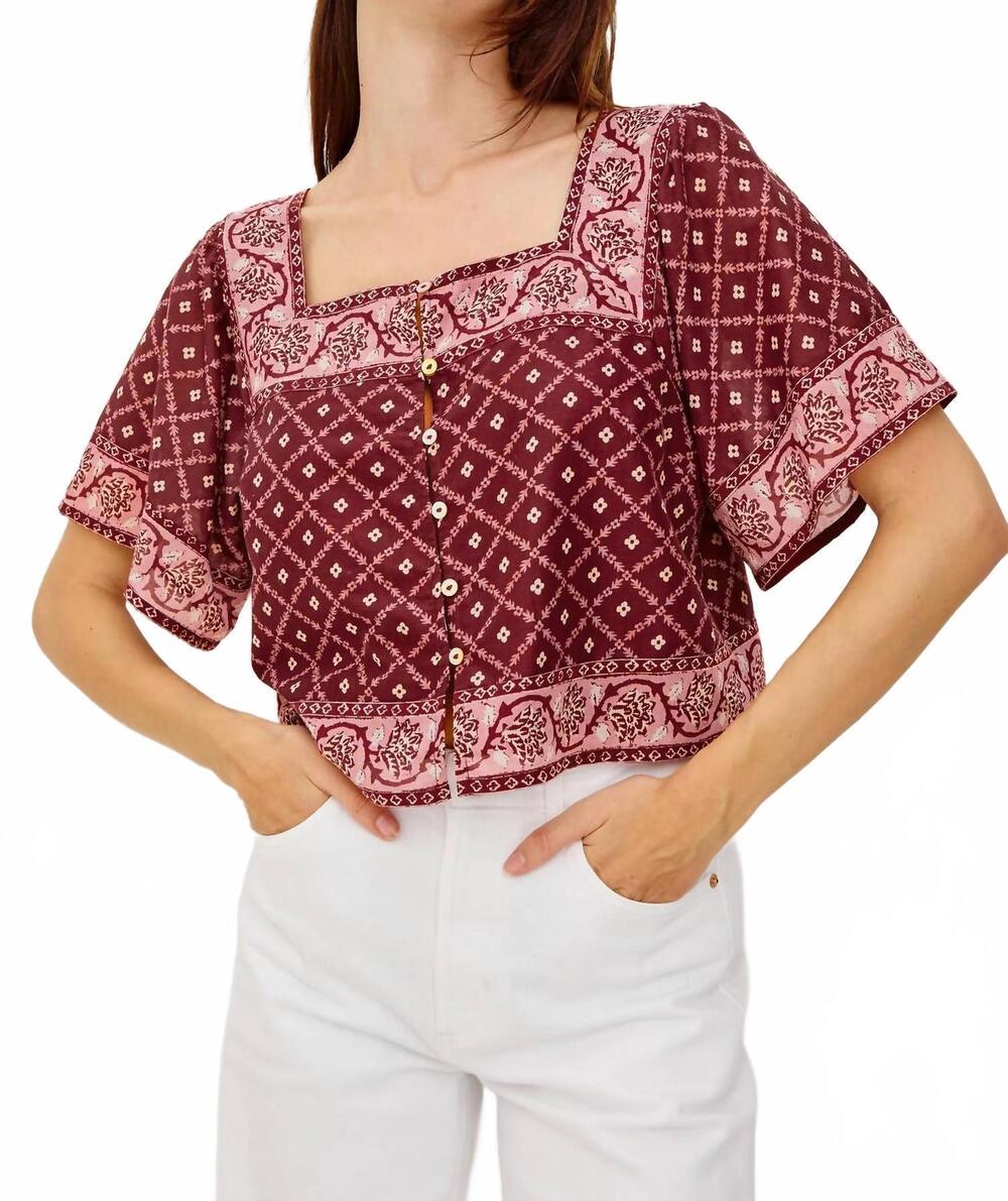 NEW RAILS ellen crop top in flower chain